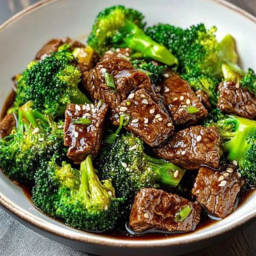 Delicious Chinese Beef and Broccoli stir-fry served in a bowl