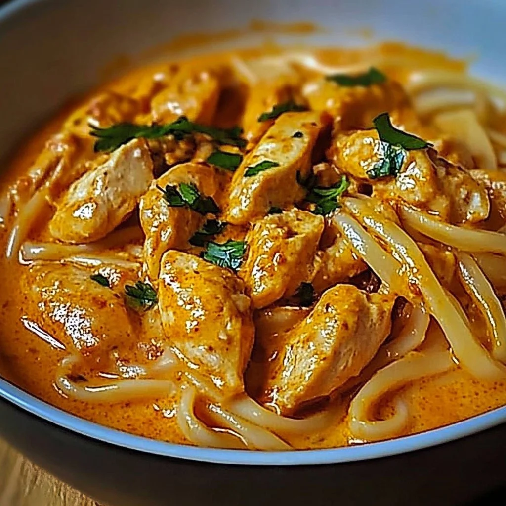 Delicious Cowboy Butter Chicken Pasta served in a bowl with vibrant colors.