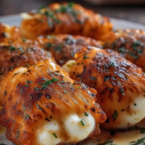 Air Fryer Buffalo Chicken Mozzarella Sticks ready to serve