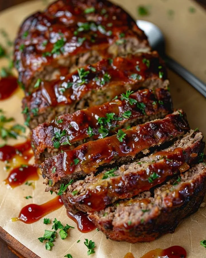 Delicious air fryer meatloaf served on a plate with vegetables