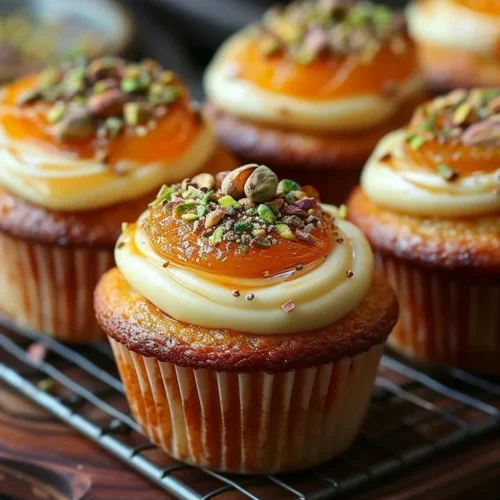 Delicious apricot and pistachio truffles decorated with nuts and chocolate.
