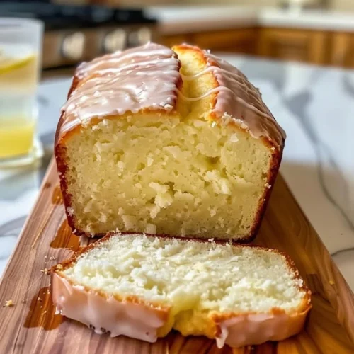 Delicious homemade lemon loaf cake better than Starbucks lemon loaf.