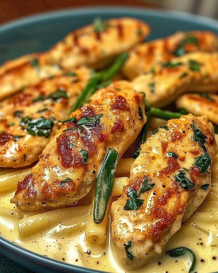 Crispy Cajun-spiced chicken strips on a plate