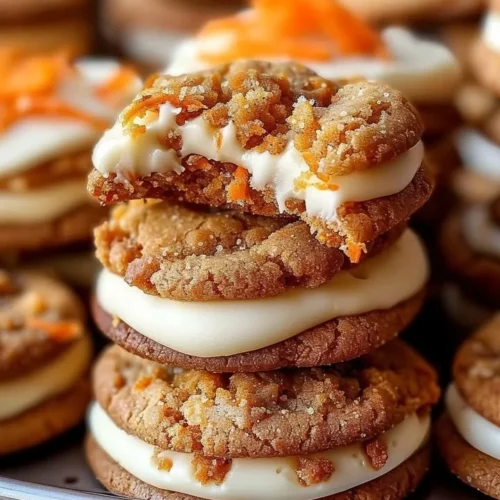 Delicious Carrot Cake Cheesecake Cookies with cream cheese frosting