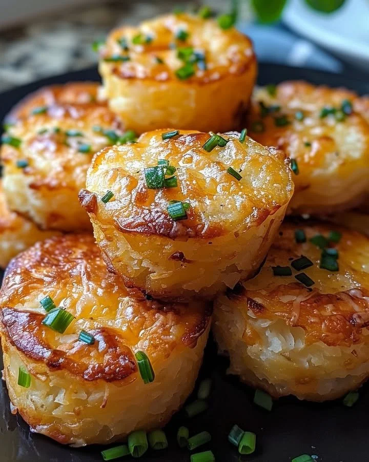 Cheesy mashed potato puffs served as a delicious appetizer on a platter.