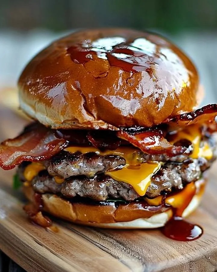Delicious Crack Burgers stacked with juicy patties and fresh toppings