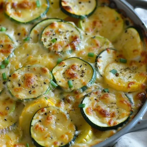 Creamy Gouda veggie bake with fresh vegetables and melted cheese