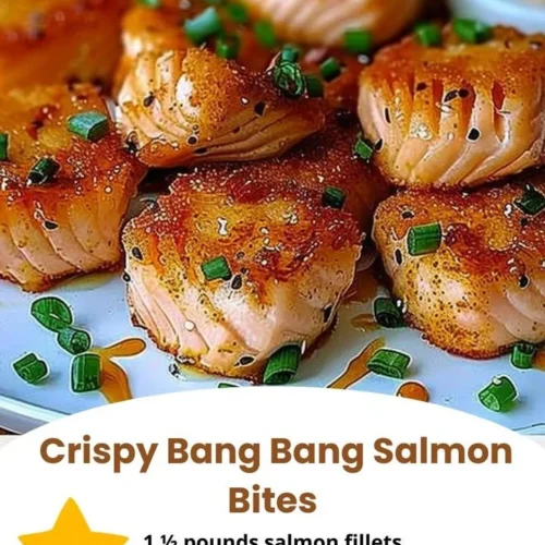 Crispy Bang Bang Salmon Bites served on a platter