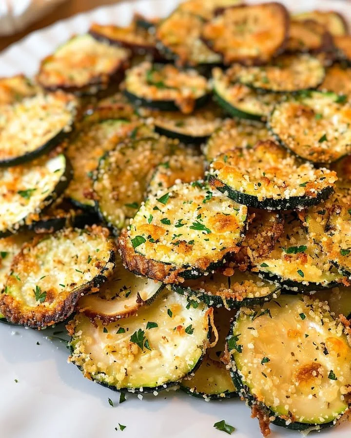 Bowl of crispy zucchini chips for a healthy snack option