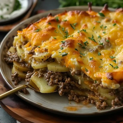 Delicious easy hobo casserole with ground beef and vegetables