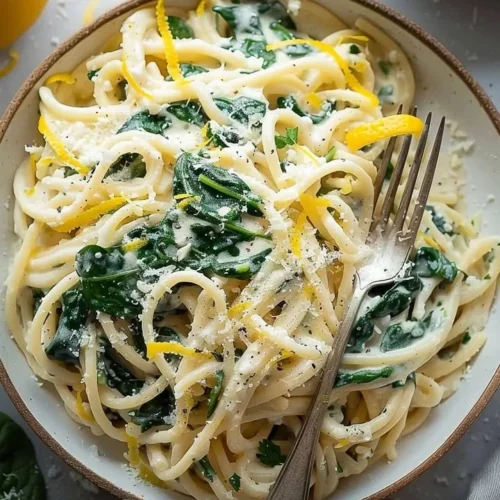 Easy lemon ricotta pasta with spinach, a delicious and quick meal option.