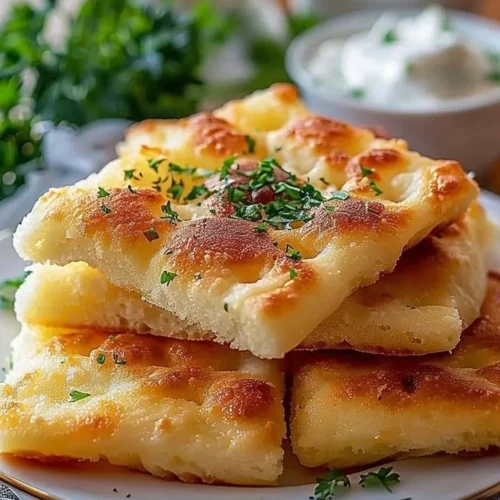 Fluffy Cottage Cheese Cloud Bread fresh out of the oven