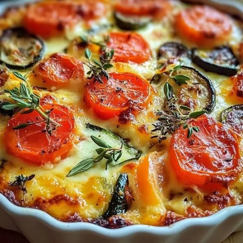 High Protein Cottage Cheese Veggie Bake served in a dish for a healthy meal.