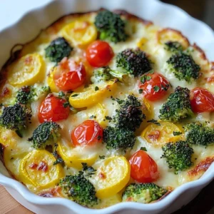 High-protein veggie bake with cottage cheese and assorted vegetables