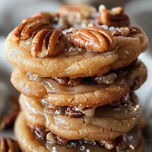 Irresistible pecan pie cookies arranged beautifully on a plate.