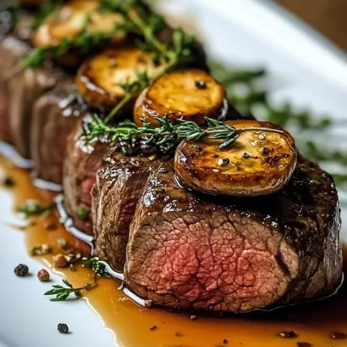 Juicy Million Dollar Roast Beef Tenderloin served with gourmet sides
