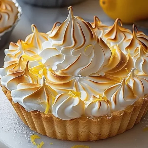 Delicious Lemon Meringue Tart with fluffy meringue topping and vibrant lemon filling