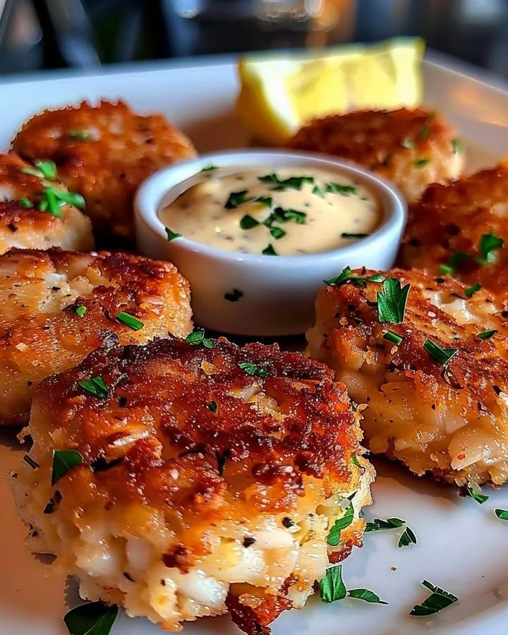 Delicious Maryland crab cakes ready to serve, showcasing fresh crab meat on a plate.