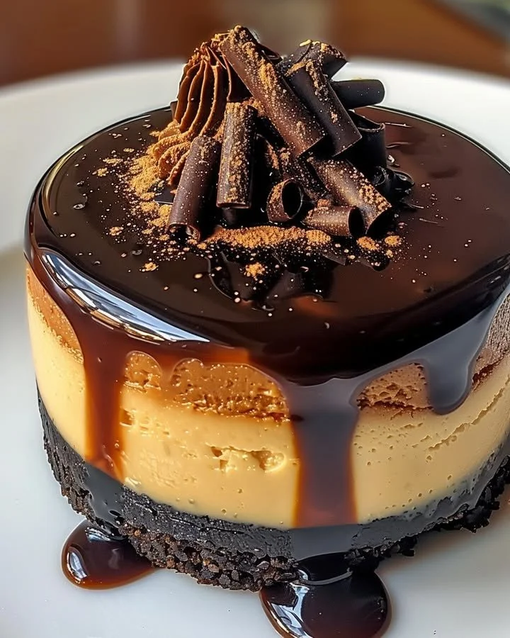 Mini espresso cheesecake desserts, rich and creamy coffee-flavored treats.