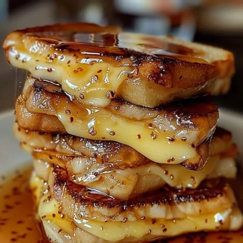 Overnight Crème Brûlée French Toast baked and served with caramelized sugar topping