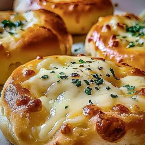 Pillsbury Biscuit Garlic Butter Cheese Bombs fresh out of the oven