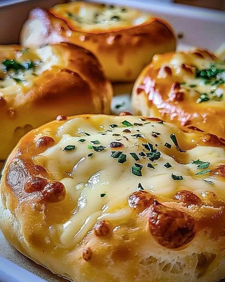 Pillsbury Biscuit Garlic Butter Cheese Bombs fresh out of the oven