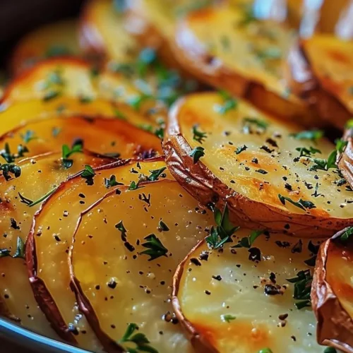 Sliced baked potatoes served on a plate with herbs and toppings