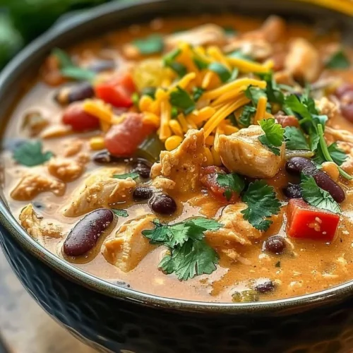Bowls of Slow Cooker Cream Cheese Crack Chicken Chili topped with green onions