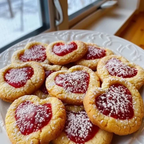 Freshly baked Strawberry Kiss Cookies topped with chocolate.