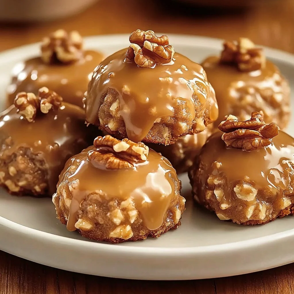 Delicious homemade Walnut Cookie Pralines with crunchy walnuts and rich flavor