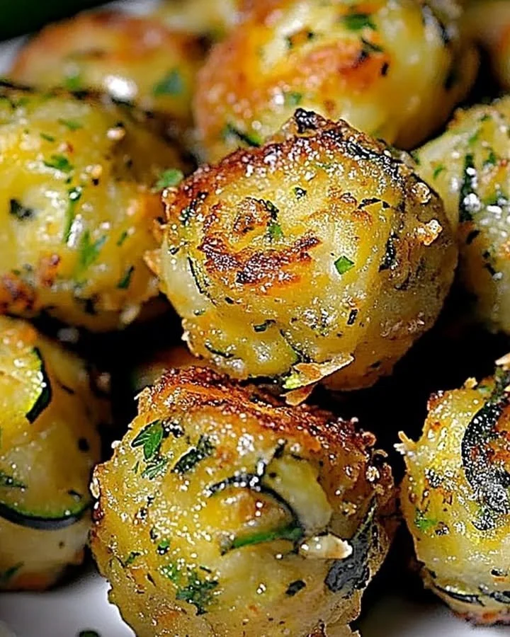 Crispy zucchini bites with garlic, perfect for a healthy snack