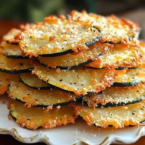 Zucchini Parmesan Crisps served in a bowl, showcasing their crunchy texture.